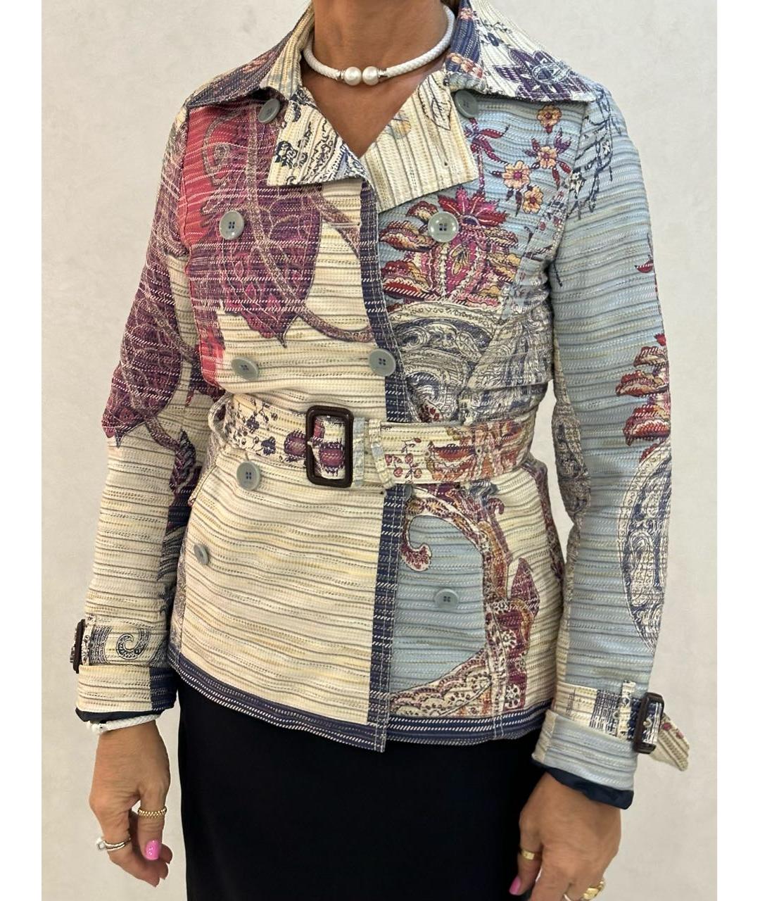 ETRO Голубой хлопковый жакет/пиджак, фото 5