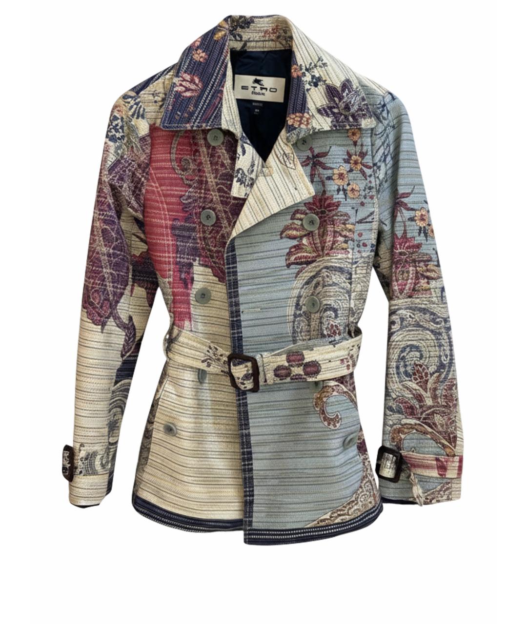 ETRO Голубой хлопковый жакет/пиджак, фото 1