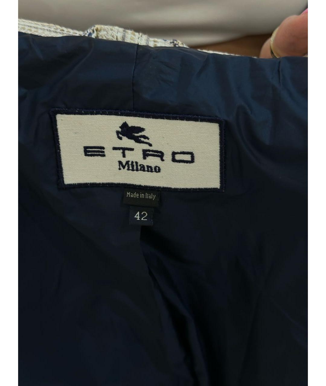 ETRO Голубой хлопковый жакет/пиджак, фото 4