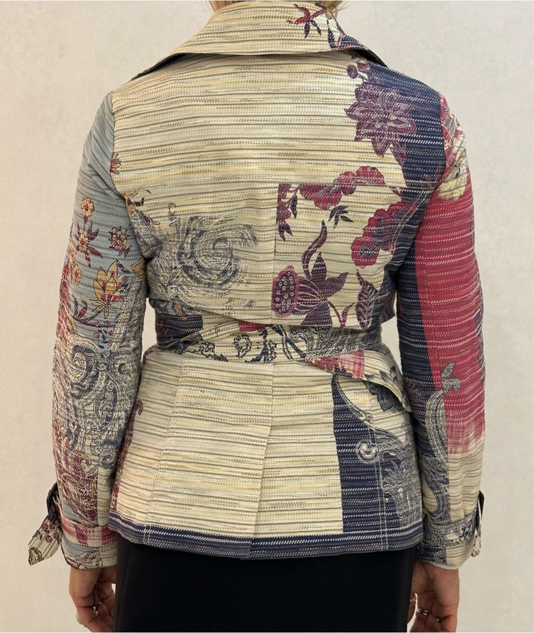 ETRO Голубой хлопковый жакет/пиджак, фото 6