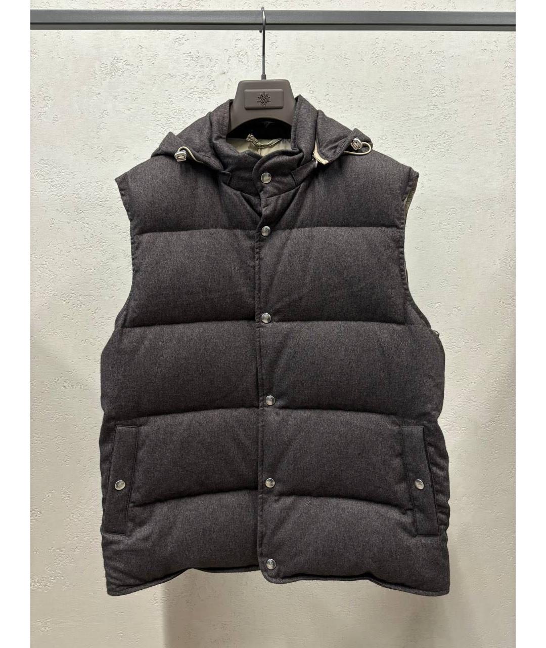 ELEVENTY Коричневый кашемировый жилет, фото 5