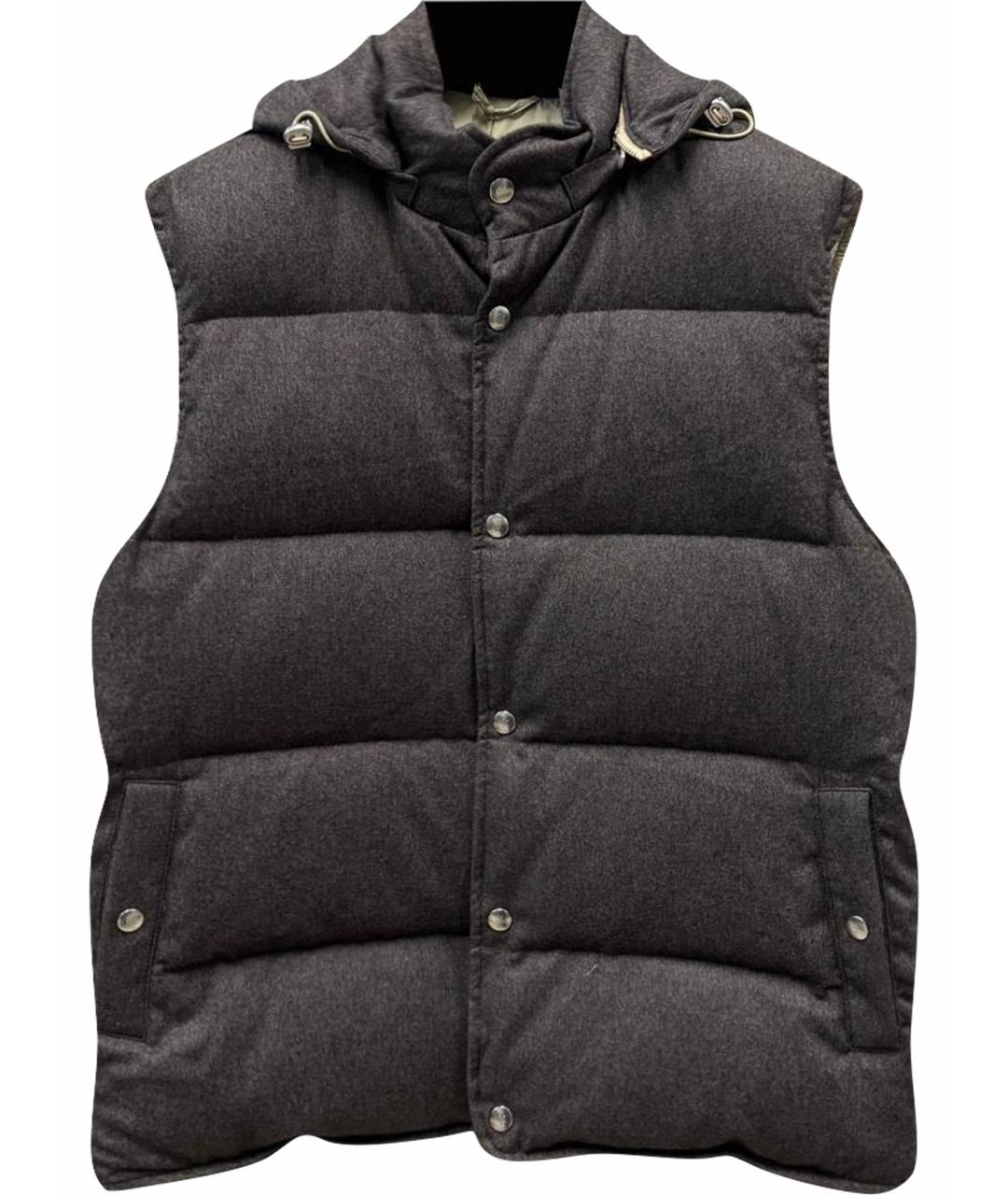 ELEVENTY Коричневый кашемировый жилет, фото 1