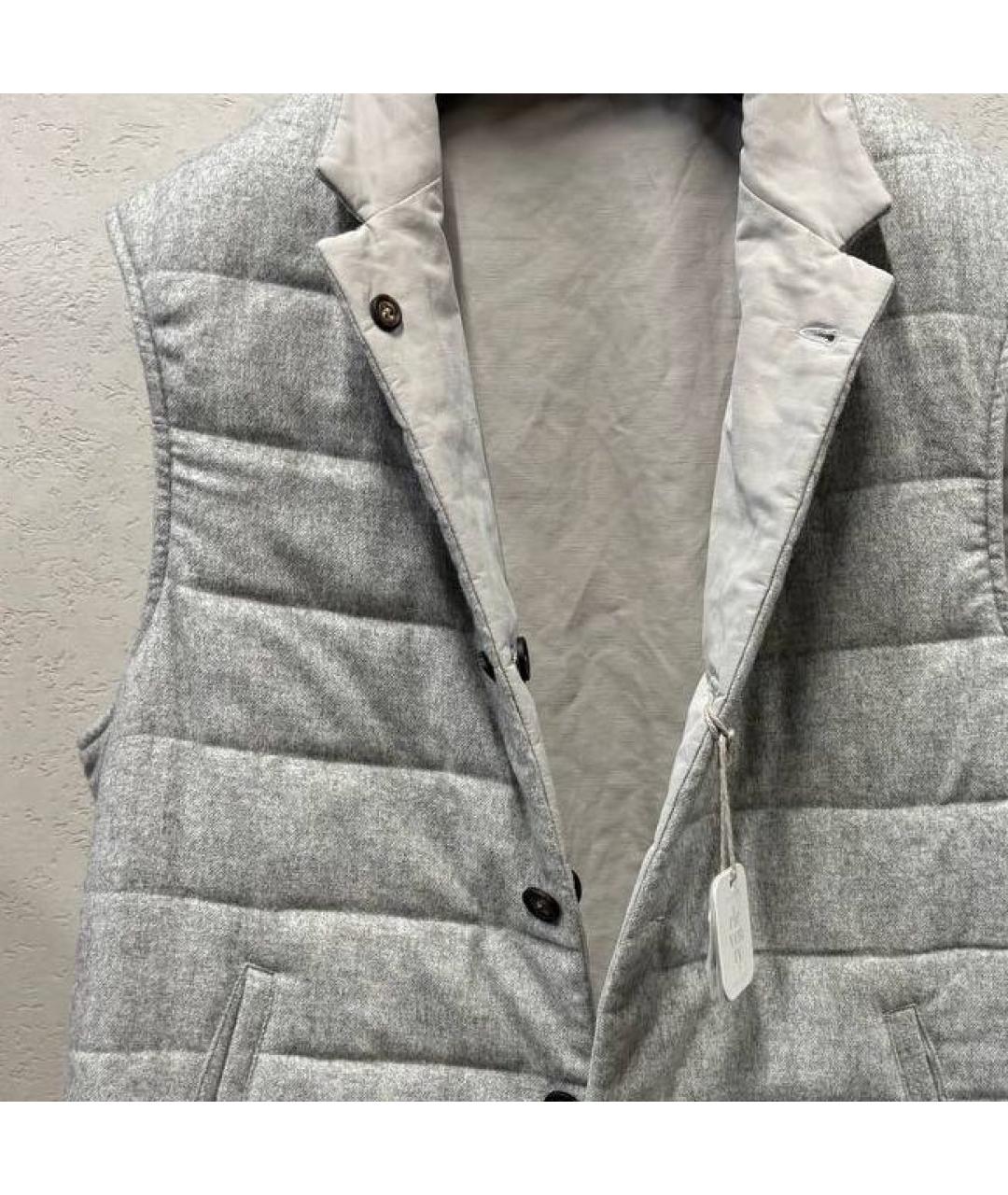 ELEVENTY Серый кашемировый жилет, фото 4