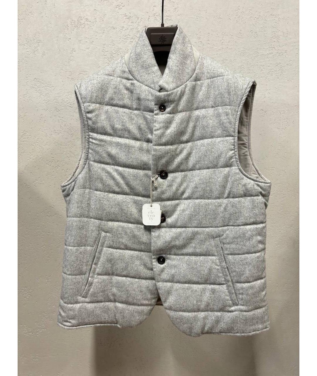 ELEVENTY Серый кашемировый жилет, фото 5