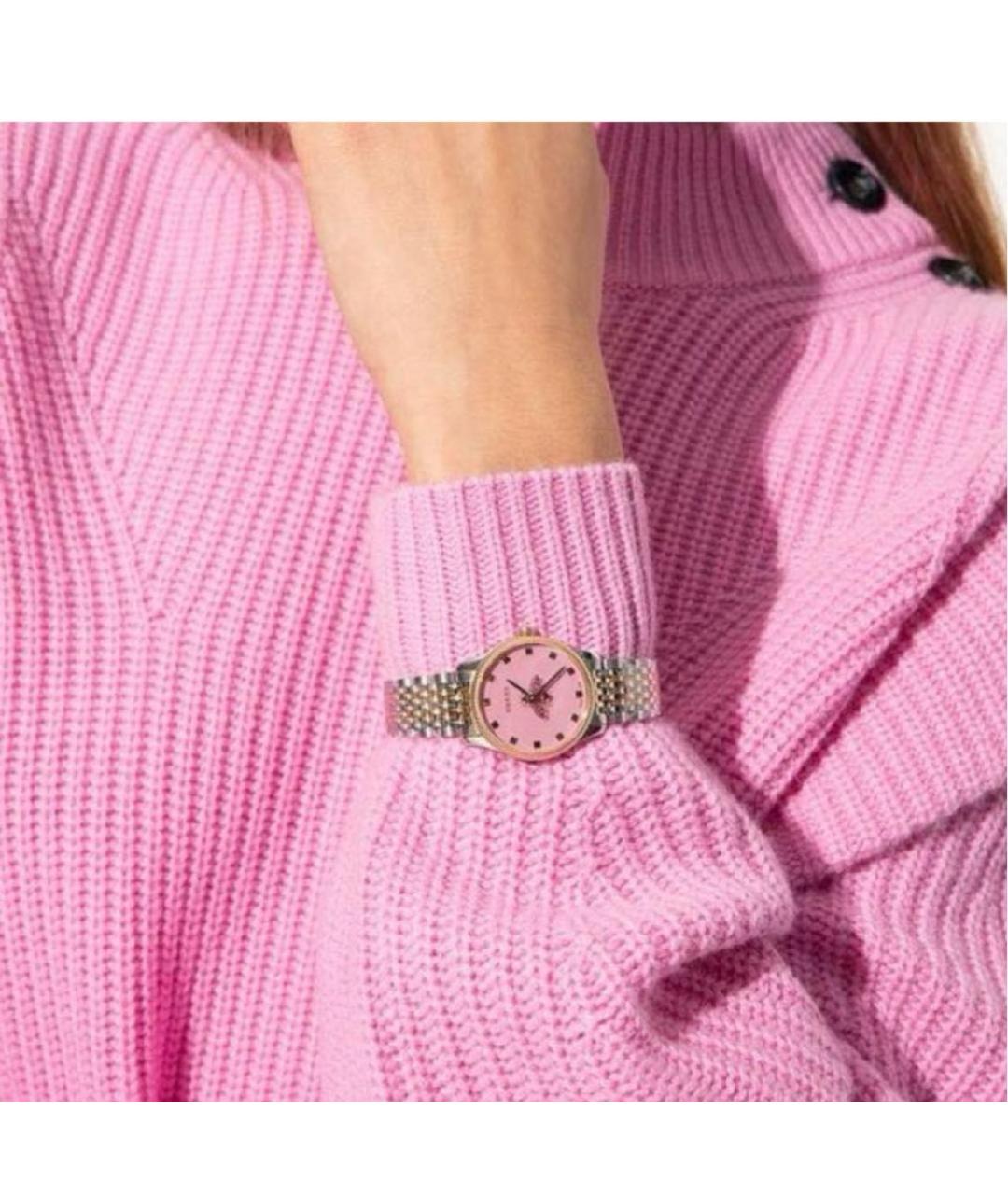 GUCCI Серебряные металлические часы, фото 6