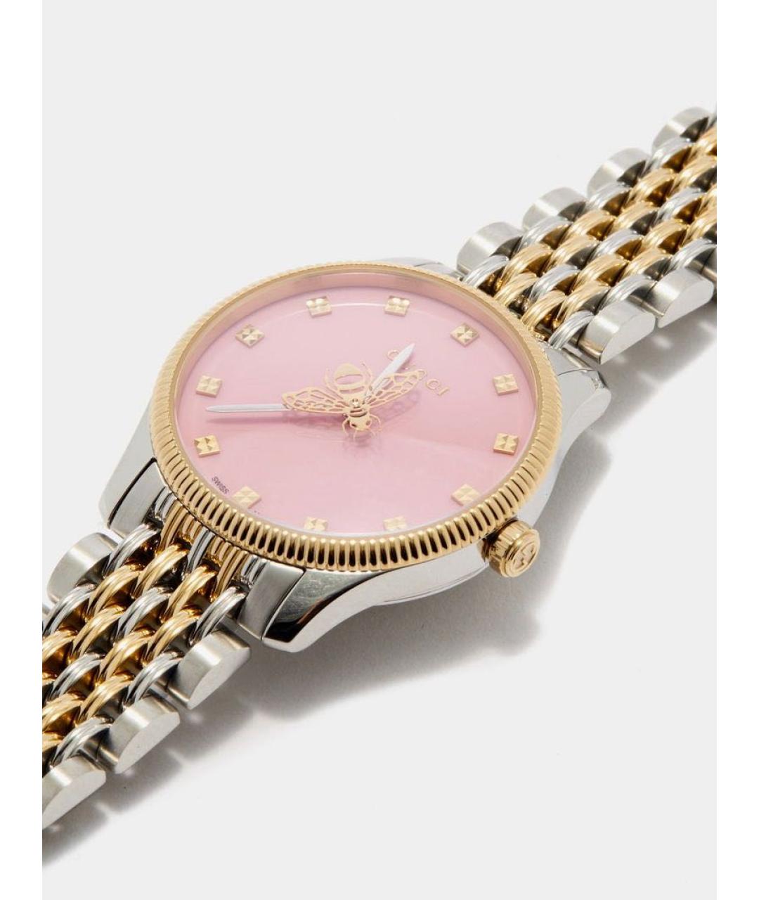 GUCCI Серебряные металлические часы, фото 2