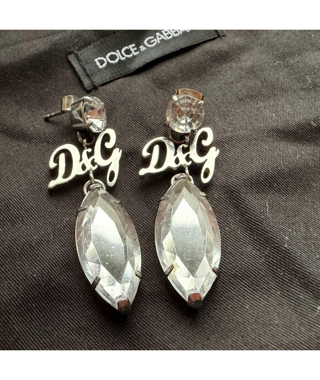 DOLCE&GABBANA Серебряные металлические серьги, фото 3