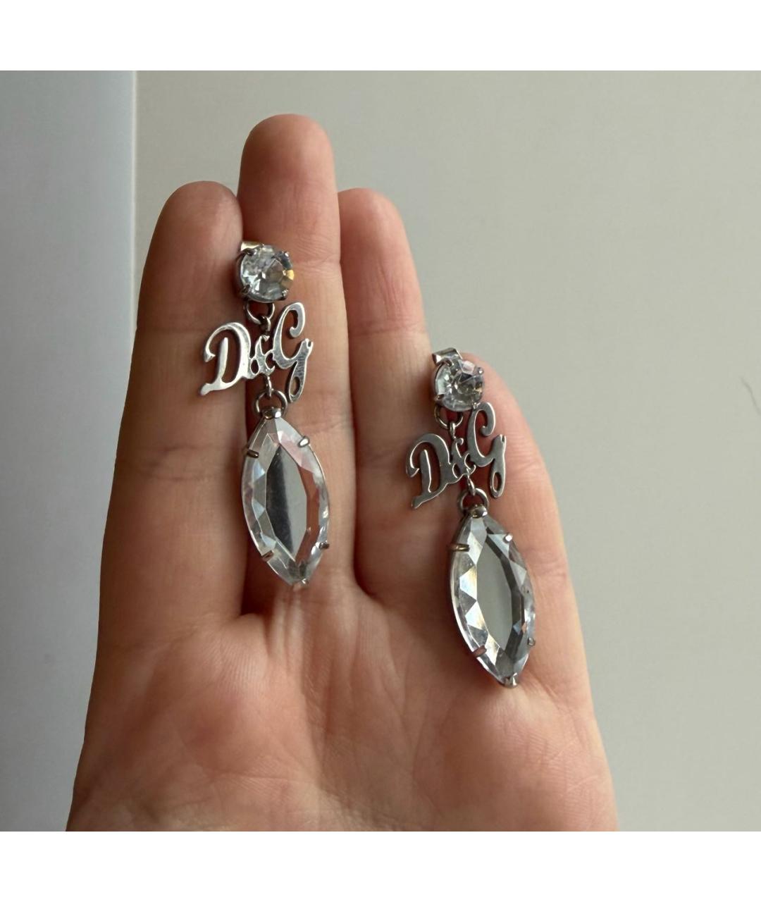 DOLCE&GABBANA Серебряные металлические серьги, фото 7