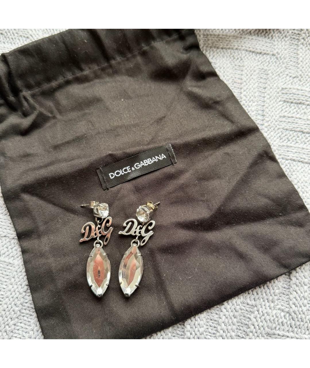 DOLCE&GABBANA Серебряные металлические серьги, фото 2