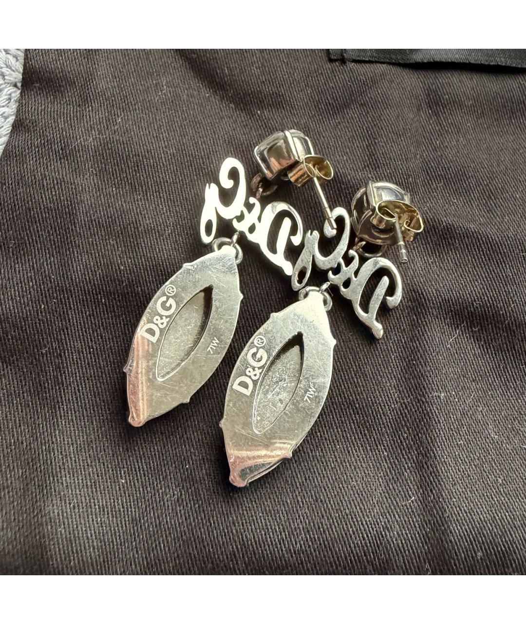 DOLCE&GABBANA Серебряные металлические серьги, фото 4