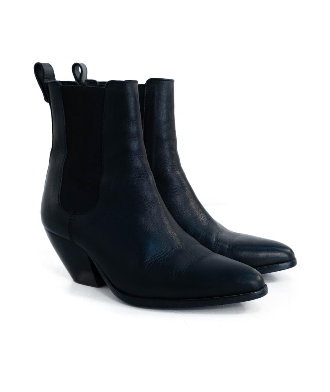 SANDRO Черные кожаные ботильоны, фото 2