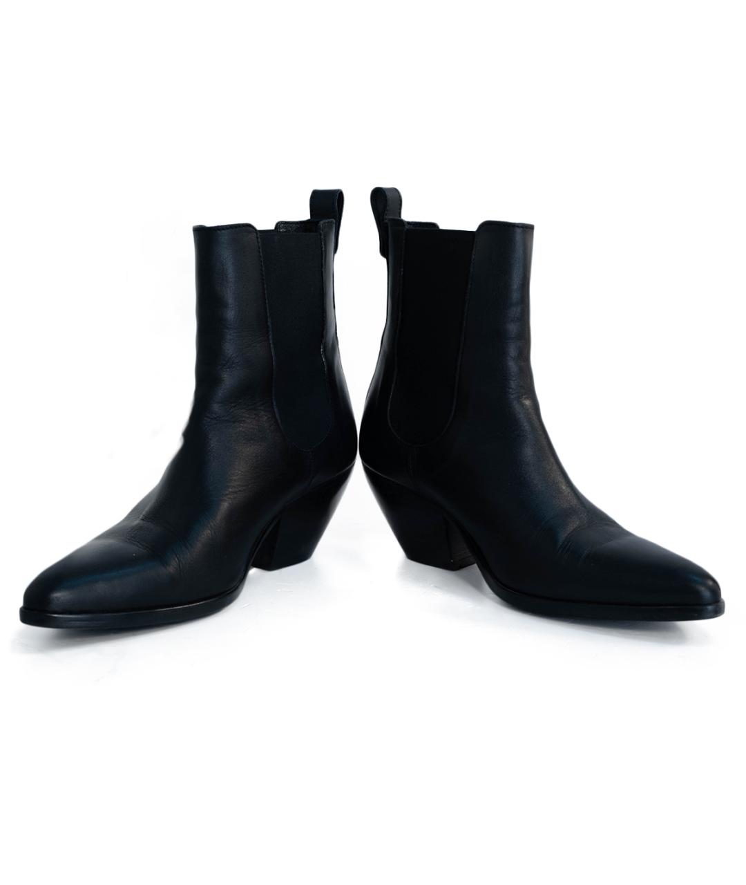 SANDRO Черные кожаные ботильоны, фото 4