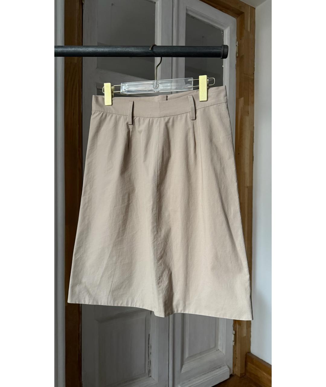 BOTTEGA VENETA Бежевая юбка миди, фото 2