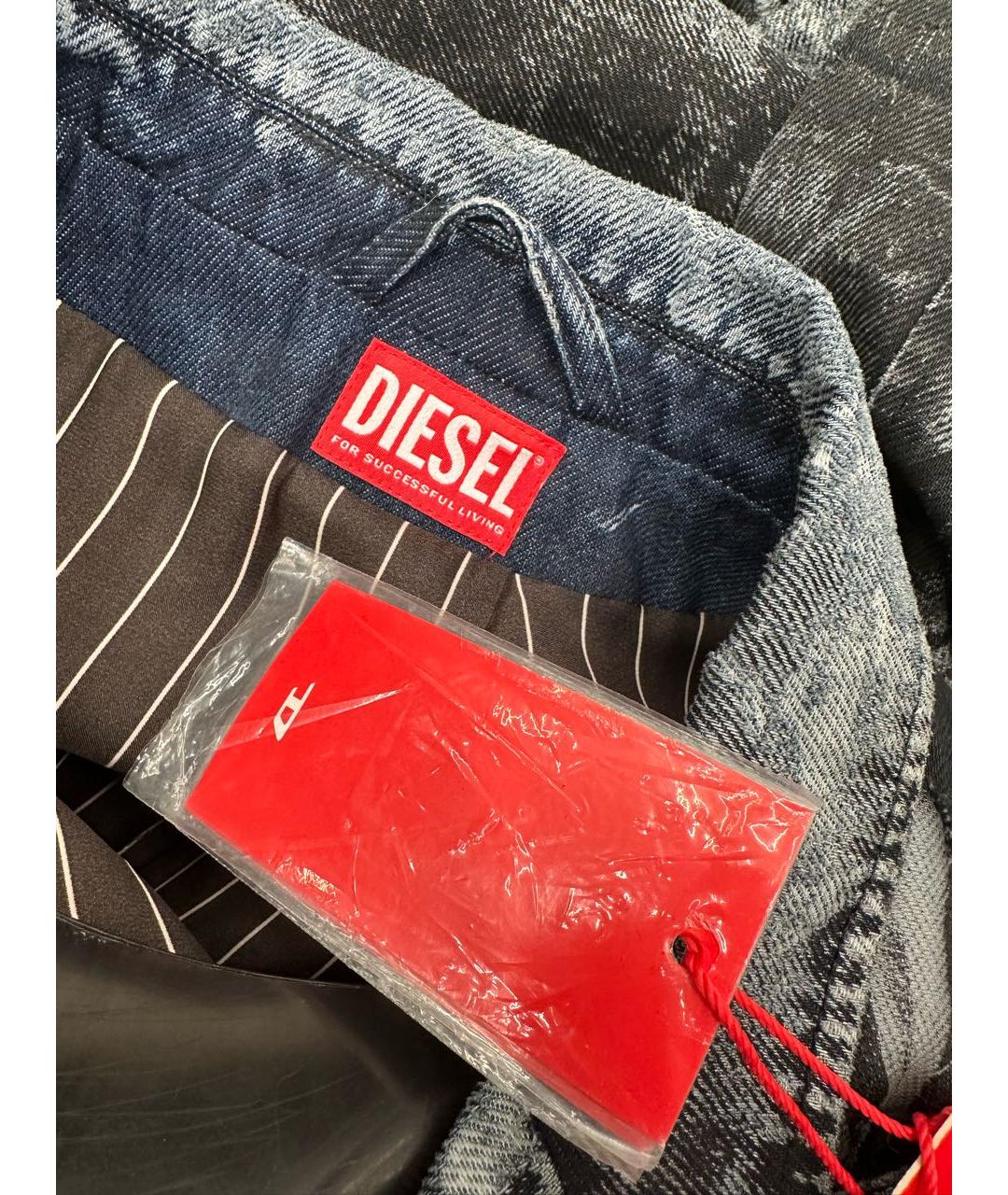 DIESEL Синий хлопковый тренч/плащ, фото 3