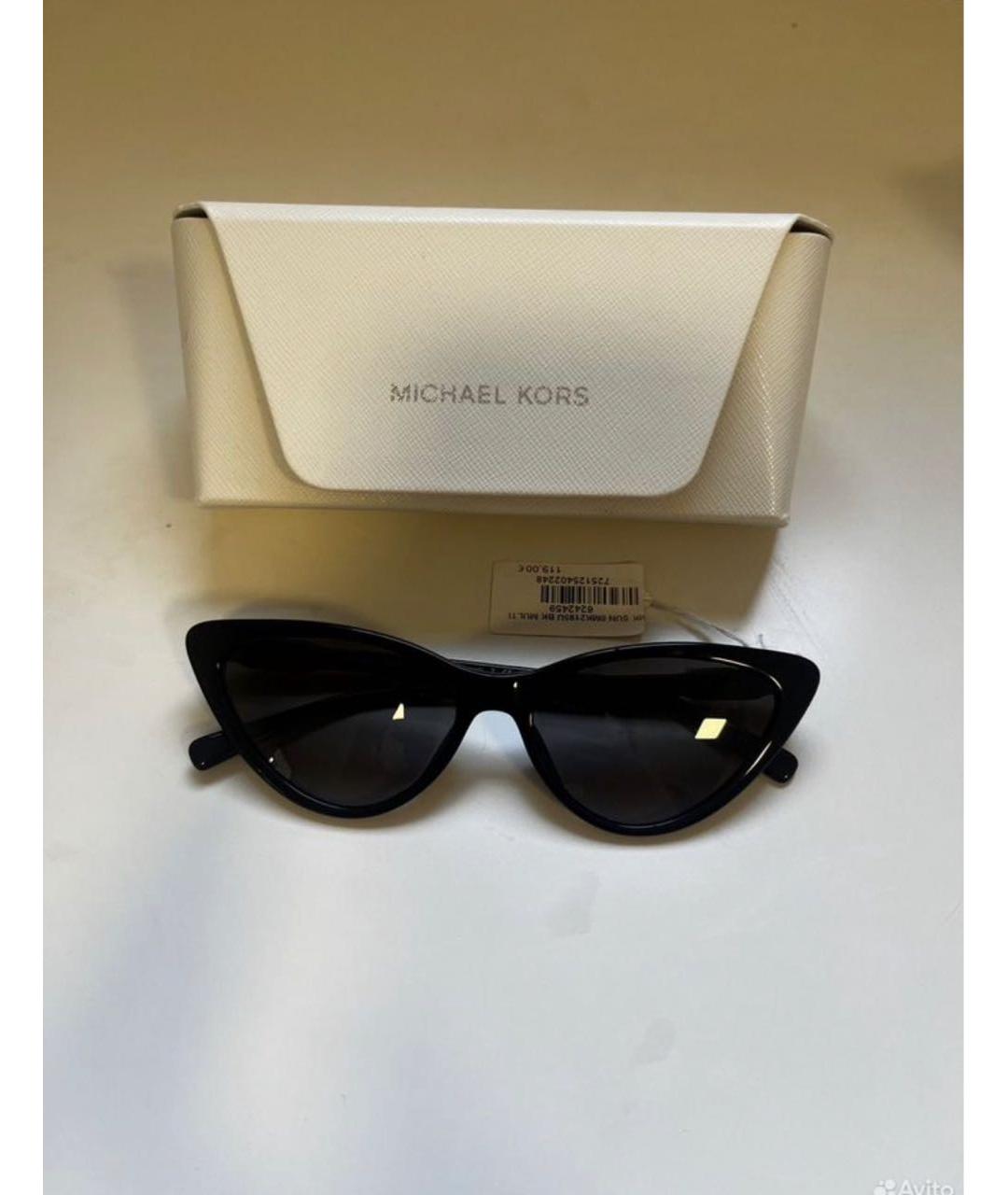 MICHAEL KORS Черные пластиковые солнцезащитные очки, фото 2