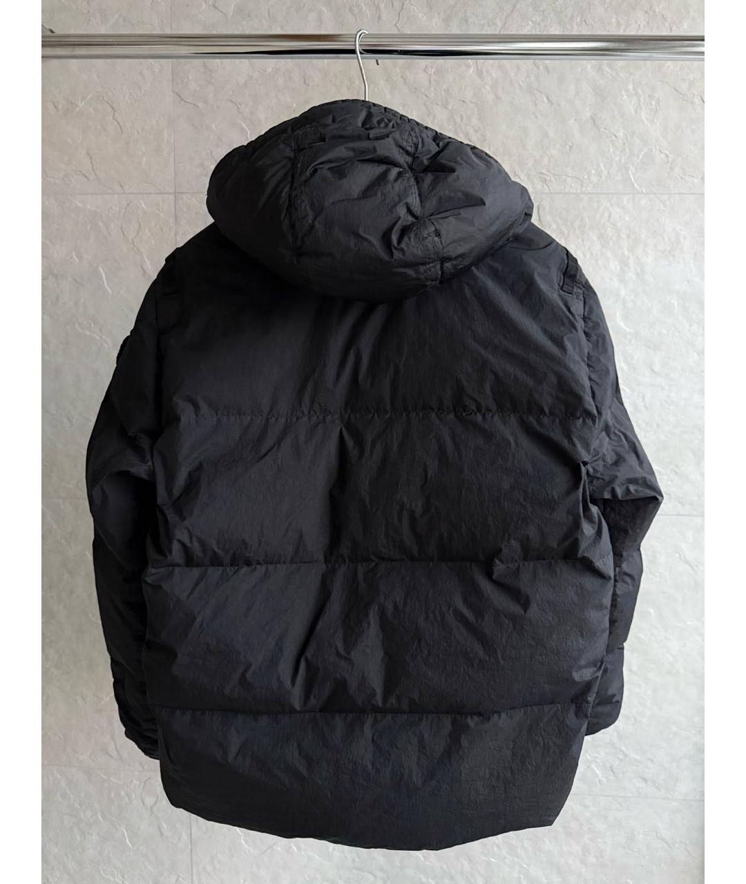 STONE ISLAND Черный полиэстеровый пуховик, фото 8