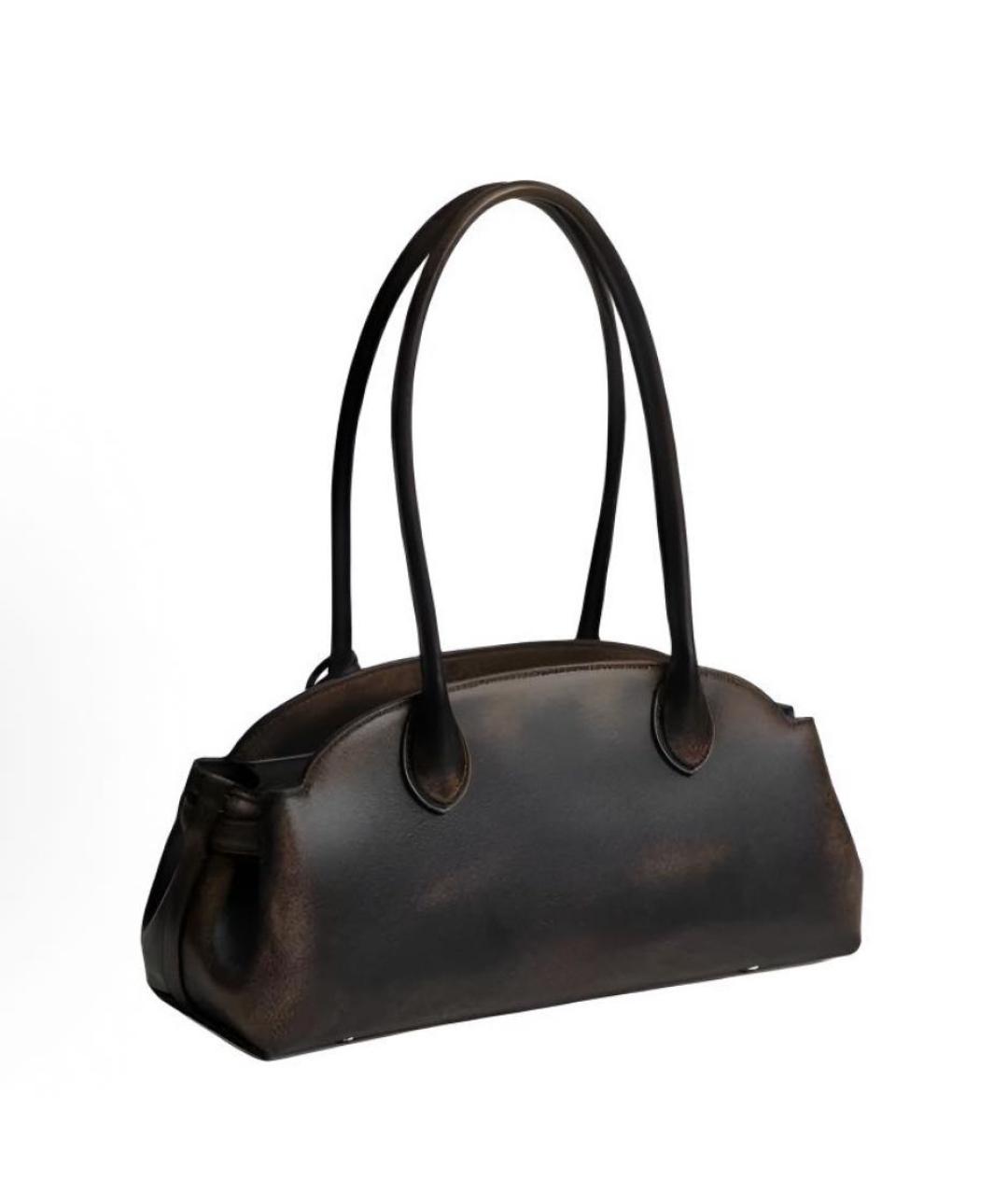 COACH Коричневая кожаная сумка через плечо, фото 2