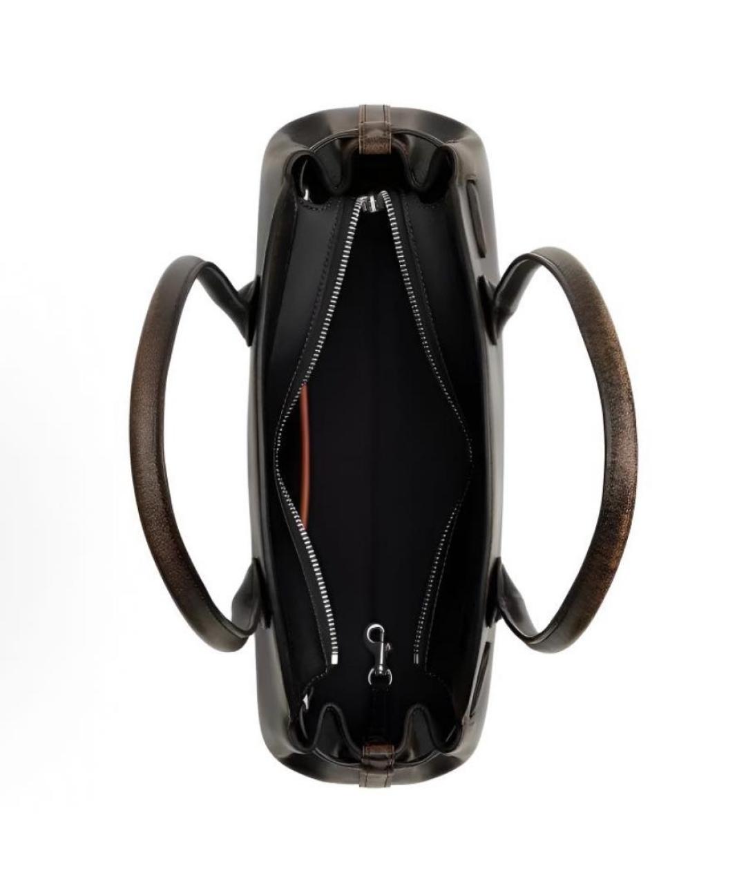 COACH Коричневая кожаная сумка через плечо, фото 4