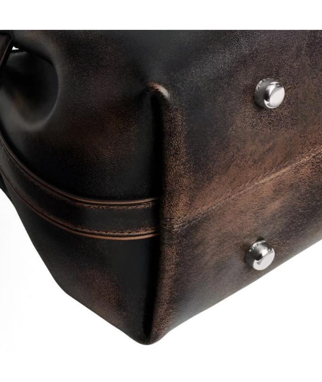 COACH Коричневая кожаная сумка через плечо, фото 5