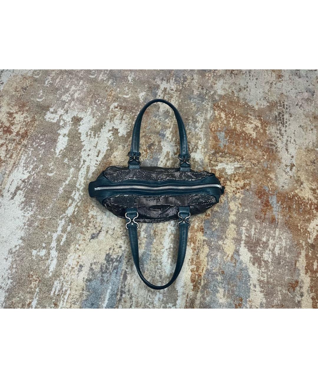 MAISON MARGIELA Черная кожаная сумка с короткими ручками, фото 4