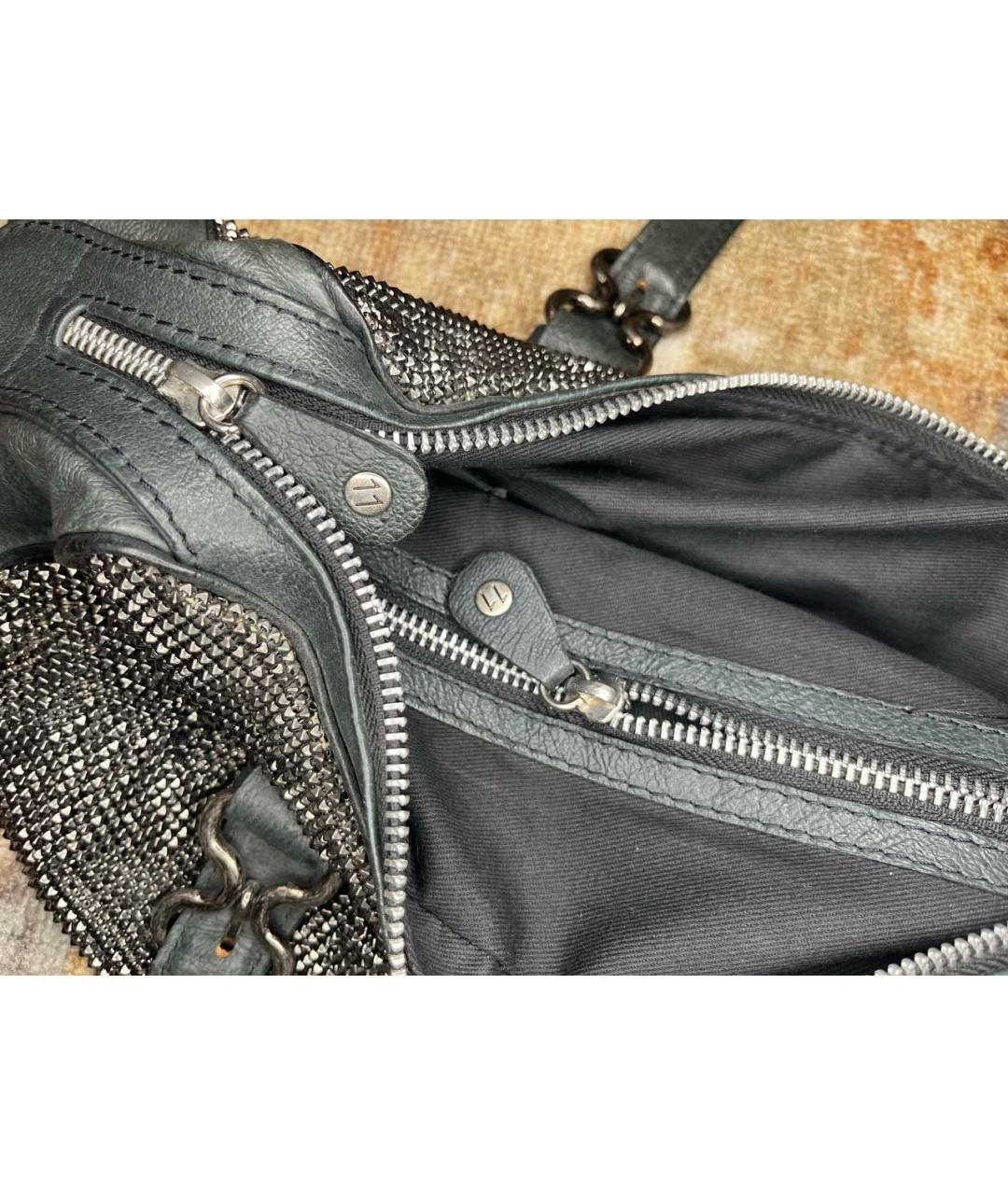 MAISON MARGIELA Черная кожаная сумка с короткими ручками, фото 7