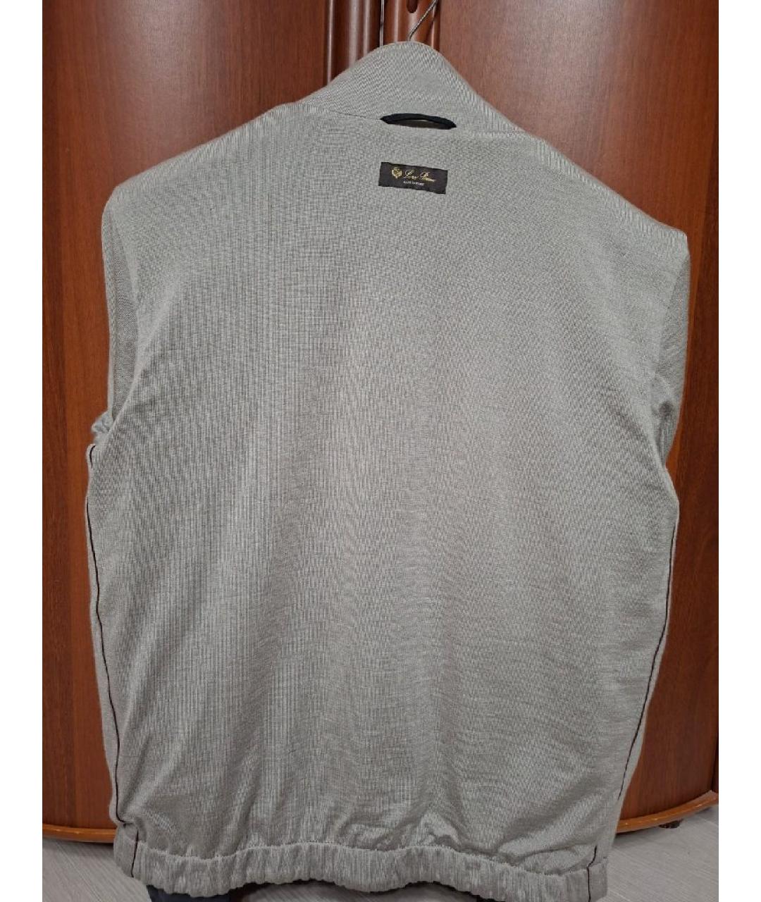 LORO PIANA Серая кожаная куртка, фото 3