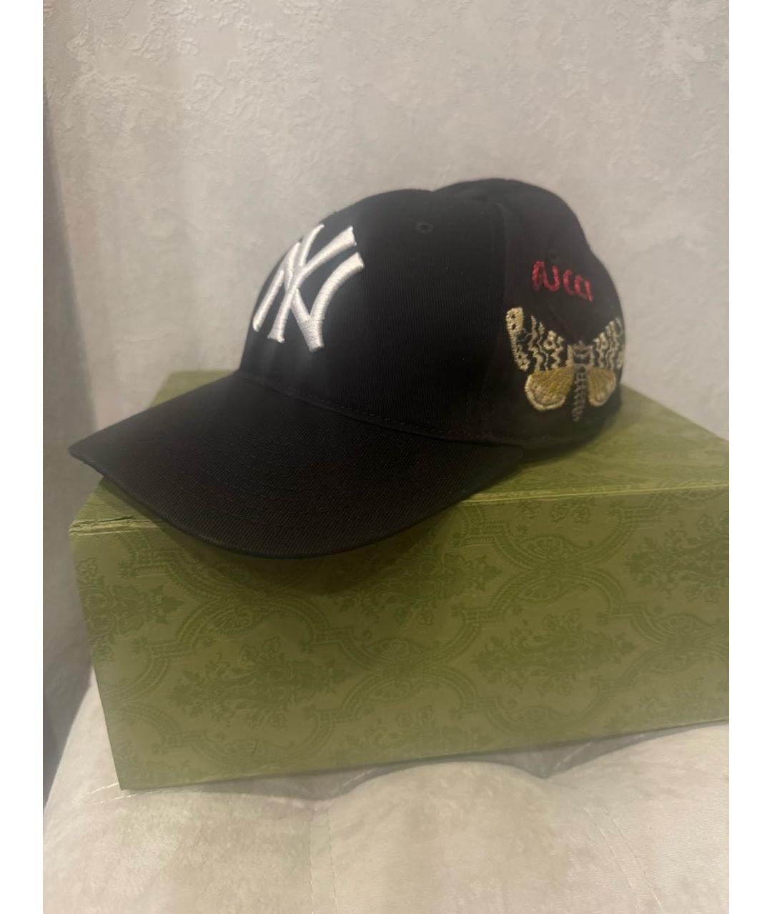 GUCCI Черная хлопковая кепка, фото 3