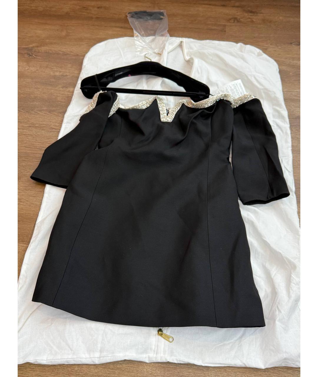 VALENTINO Черное шерстяное коктейльное платье, фото 7