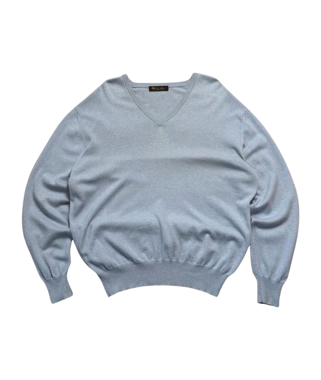 LORO PIANA Голубой кашемировый джемпер / свитер, фото 1