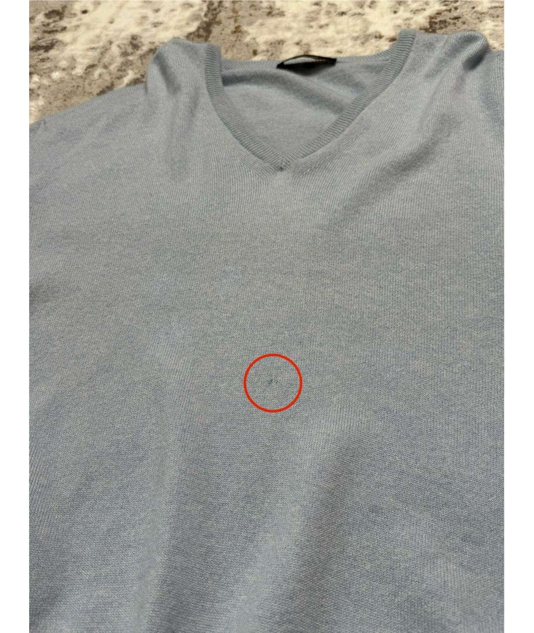 LORO PIANA Голубой кашемировый джемпер / свитер, фото 8