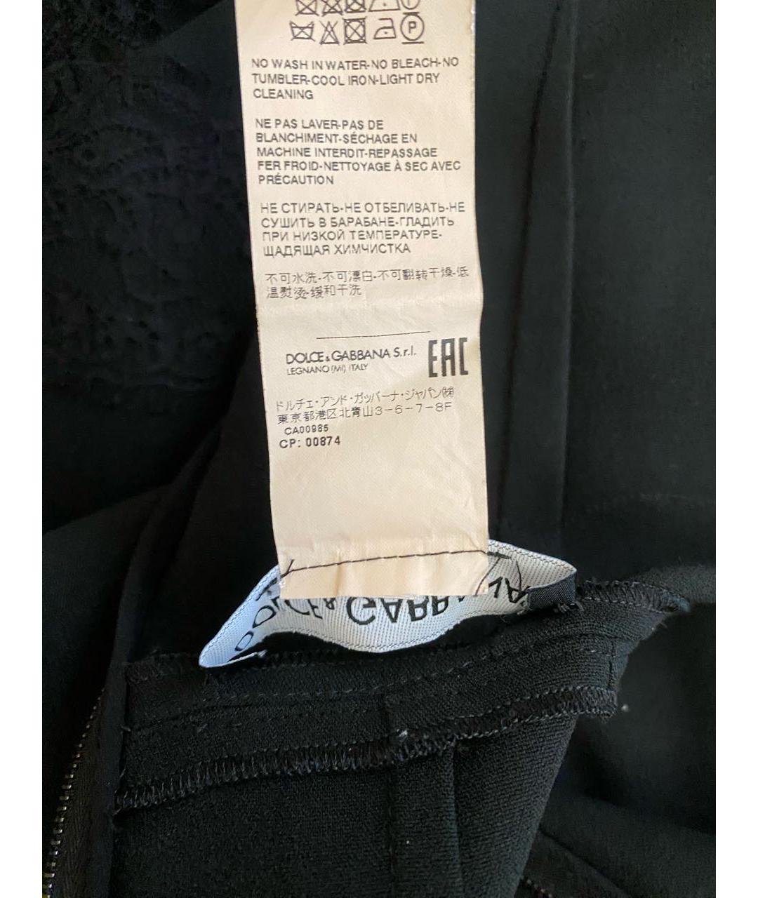 DOLCE&GABBANA Черное коктейльное платье, фото 6