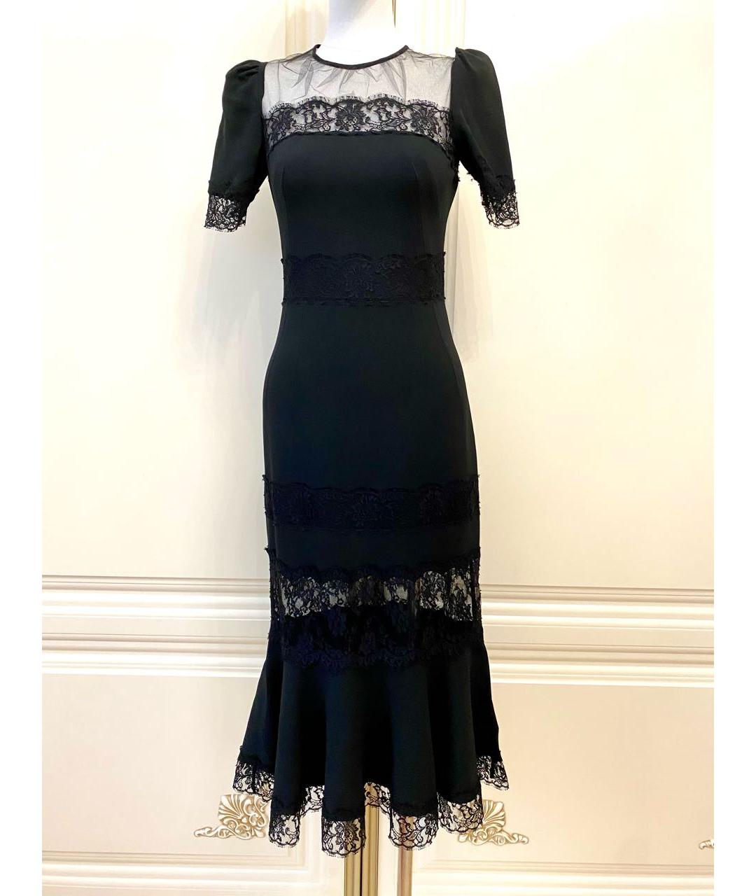 DOLCE&GABBANA Черное коктейльное платье, фото 7