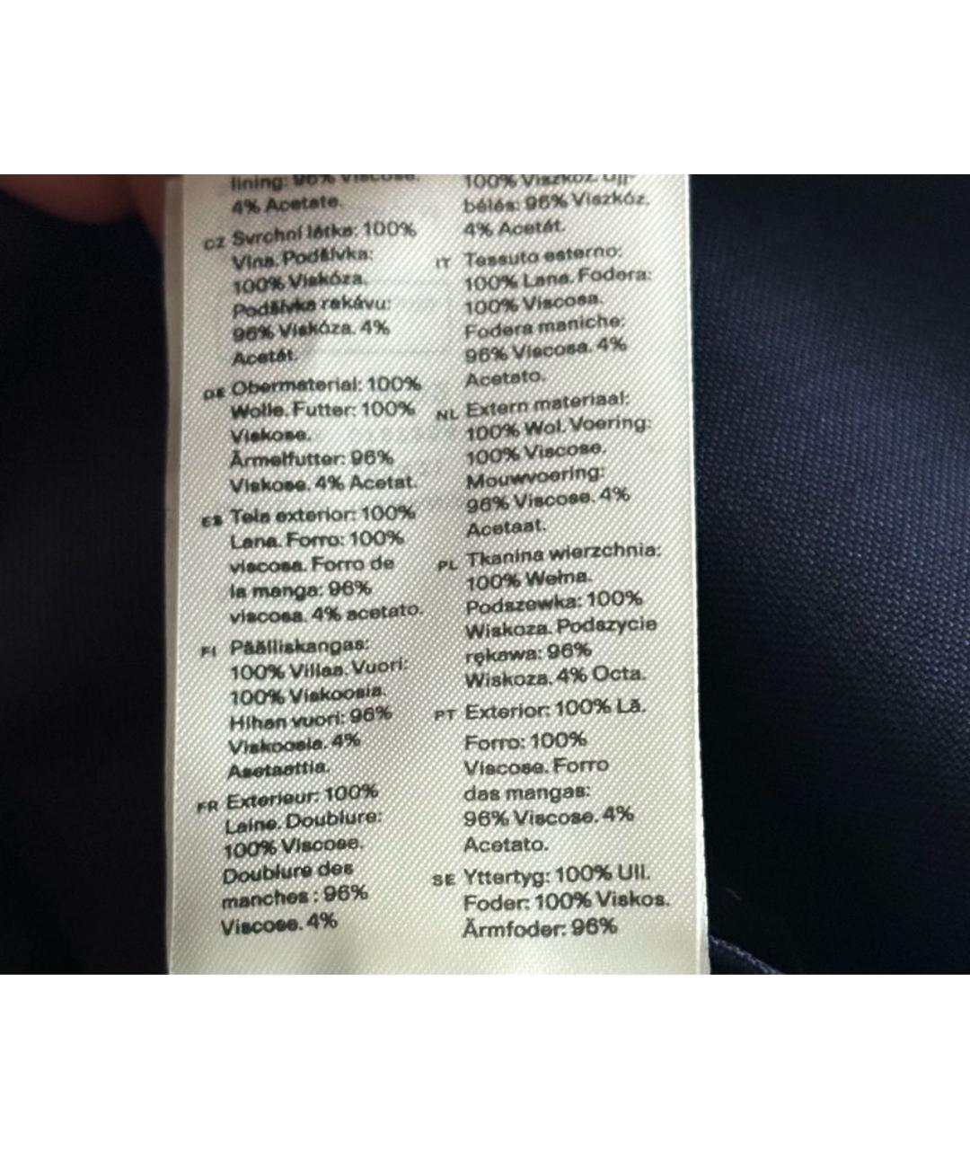 ARKET Темно-синий шерстяной пиджак, фото 6