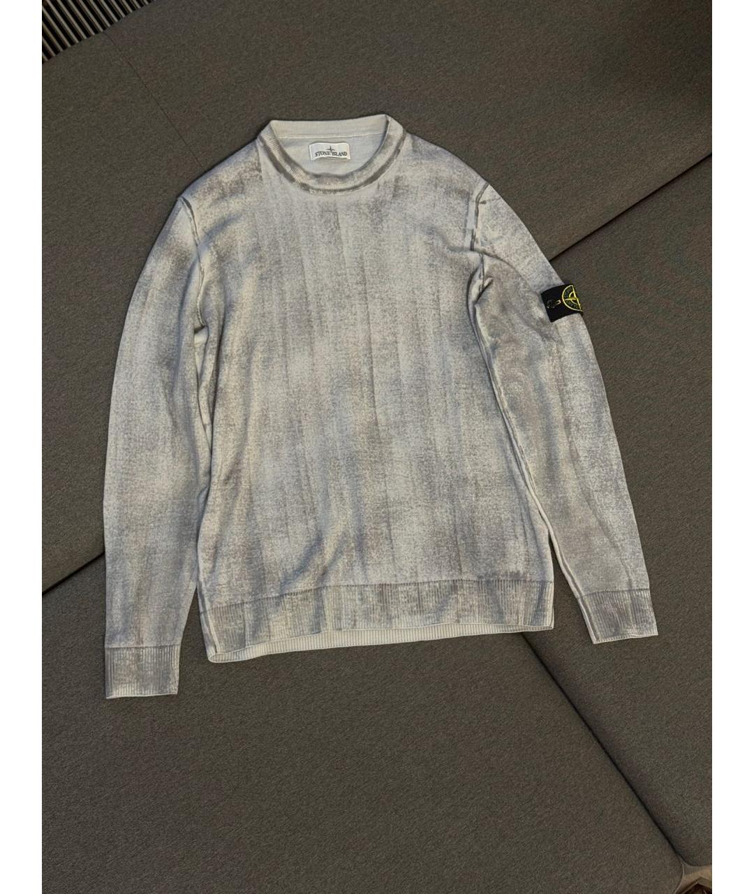 STONE ISLAND Серый шерстяной джемпер / свитер, фото 7