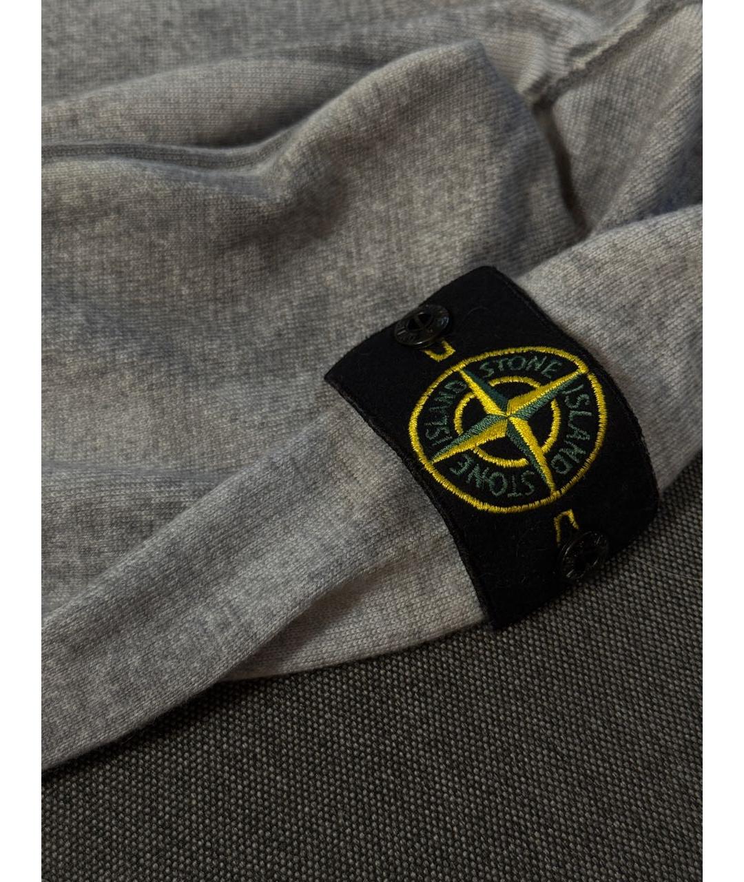 STONE ISLAND Серый шерстяной джемпер / свитер, фото 5