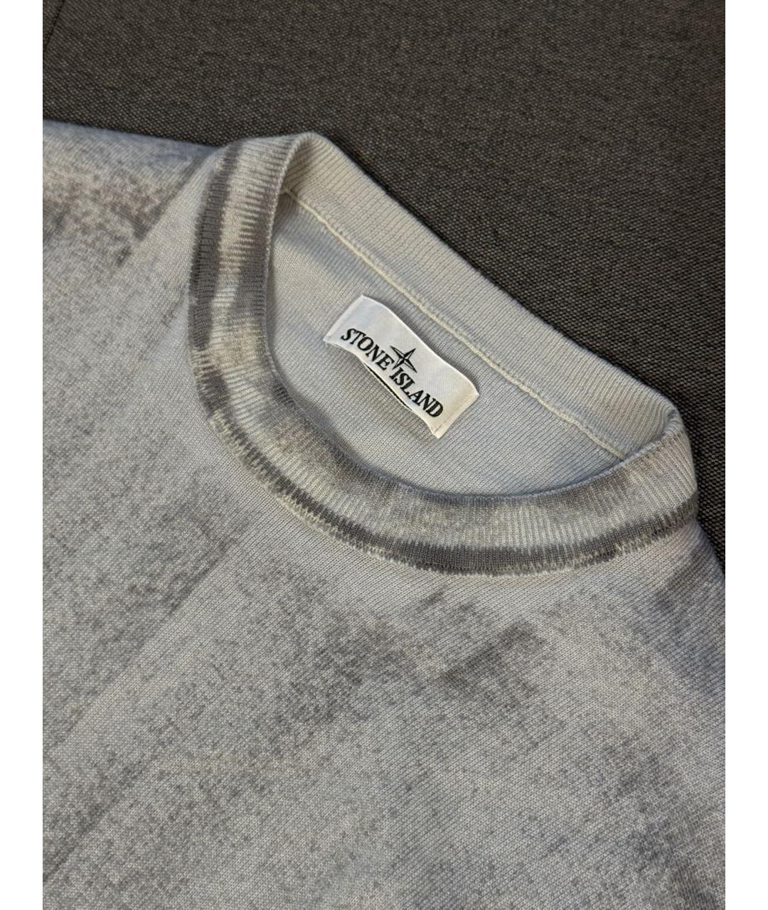 STONE ISLAND Серый шерстяной джемпер / свитер, фото 3