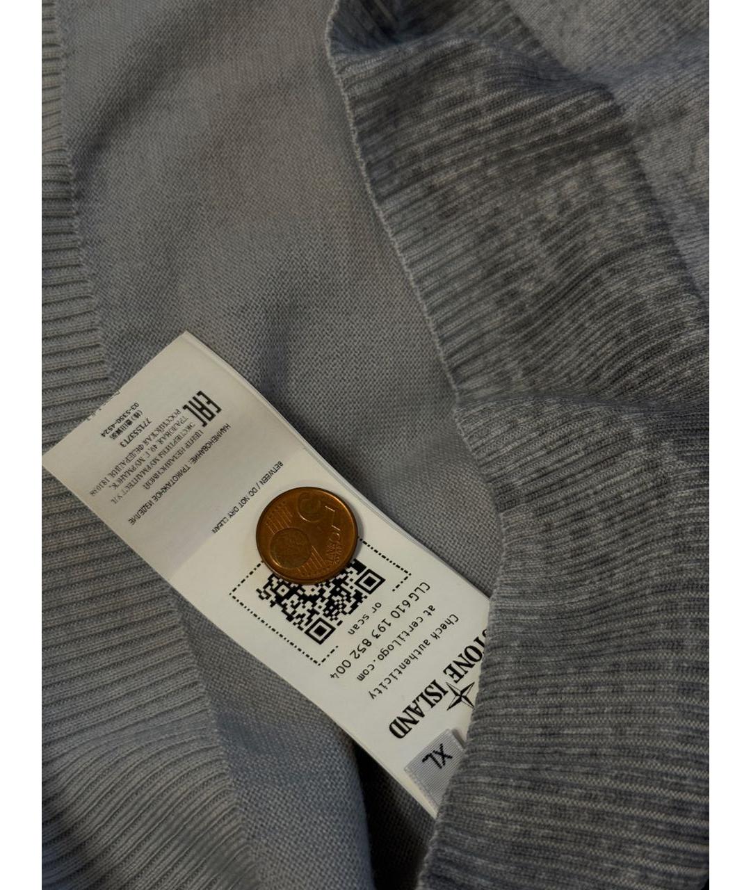 STONE ISLAND Серый шерстяной джемпер / свитер, фото 6