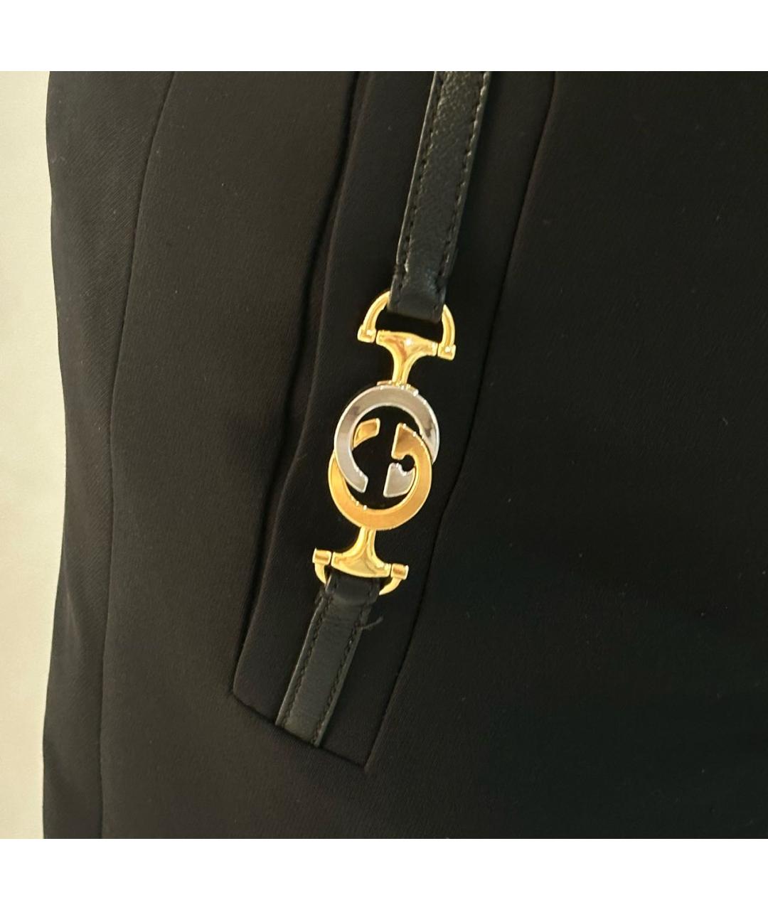 GUCCI Темно-синяя шерстяная юбка миди, фото 3