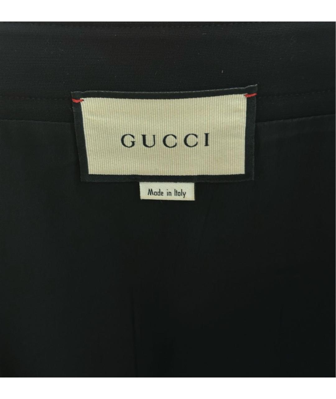 GUCCI Темно-синяя шерстяная юбка миди, фото 4