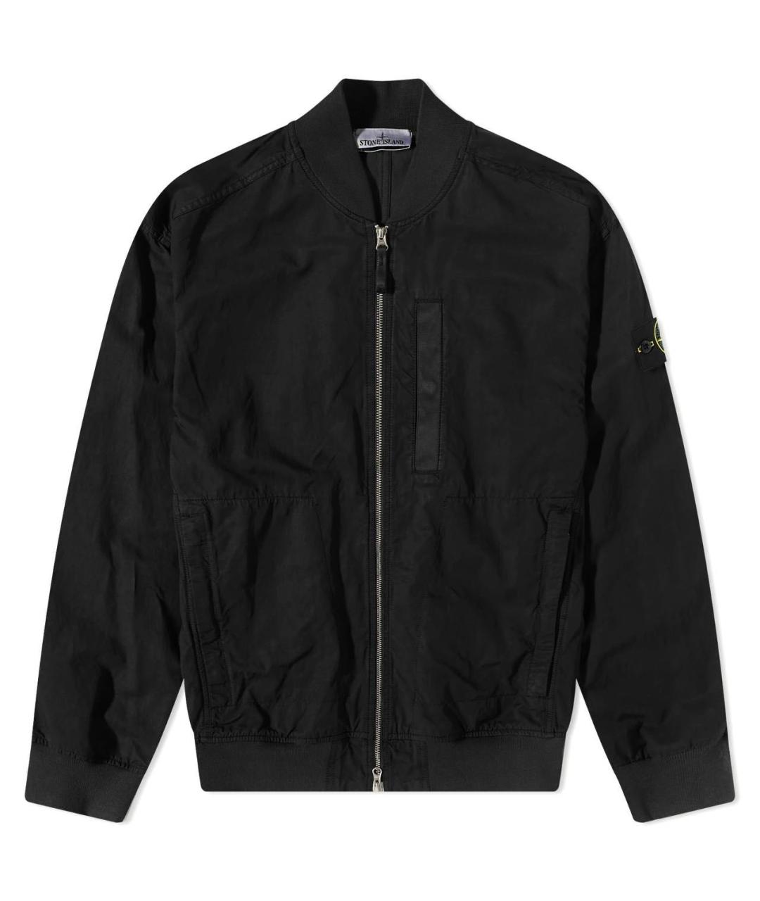 STONE ISLAND Черная хлопковая куртка, фото 1