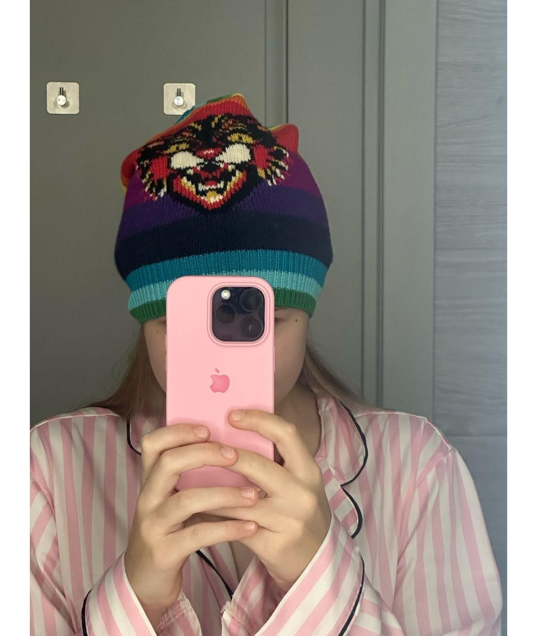 GUCCI Мульти шерстяная шапка, фото 4