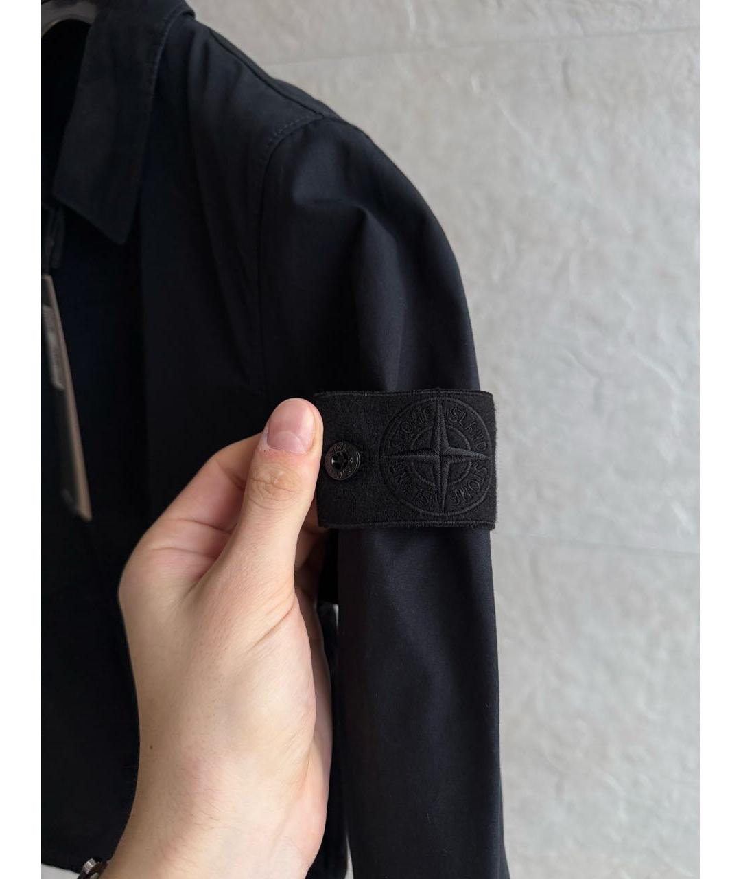 STONE ISLAND Черная хлопковая куртка, фото 4