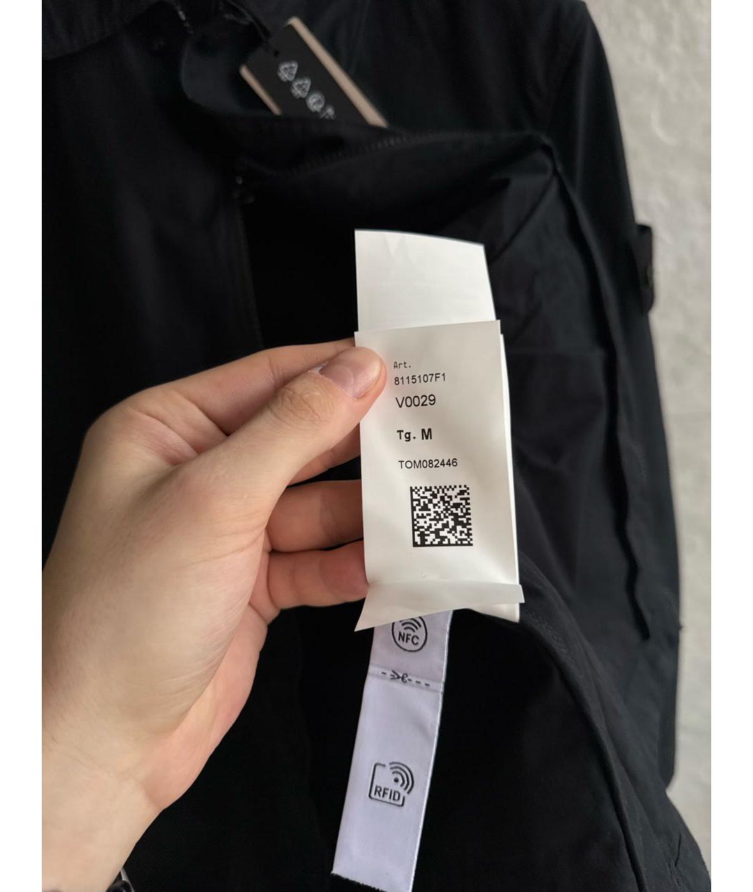 STONE ISLAND Черная хлопковая куртка, фото 6