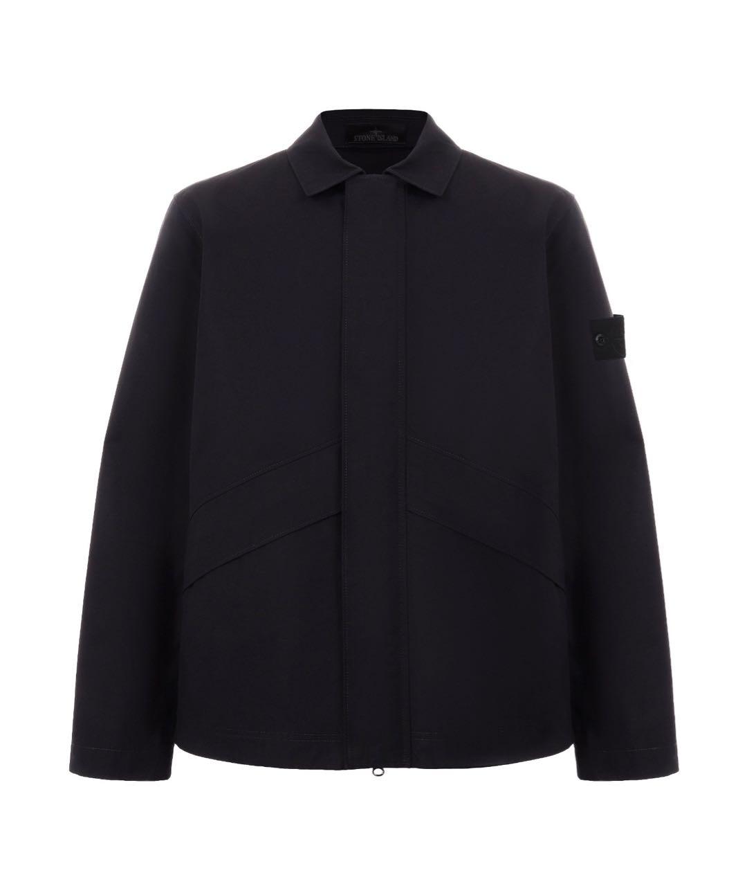 STONE ISLAND Черная хлопковая куртка, фото 1