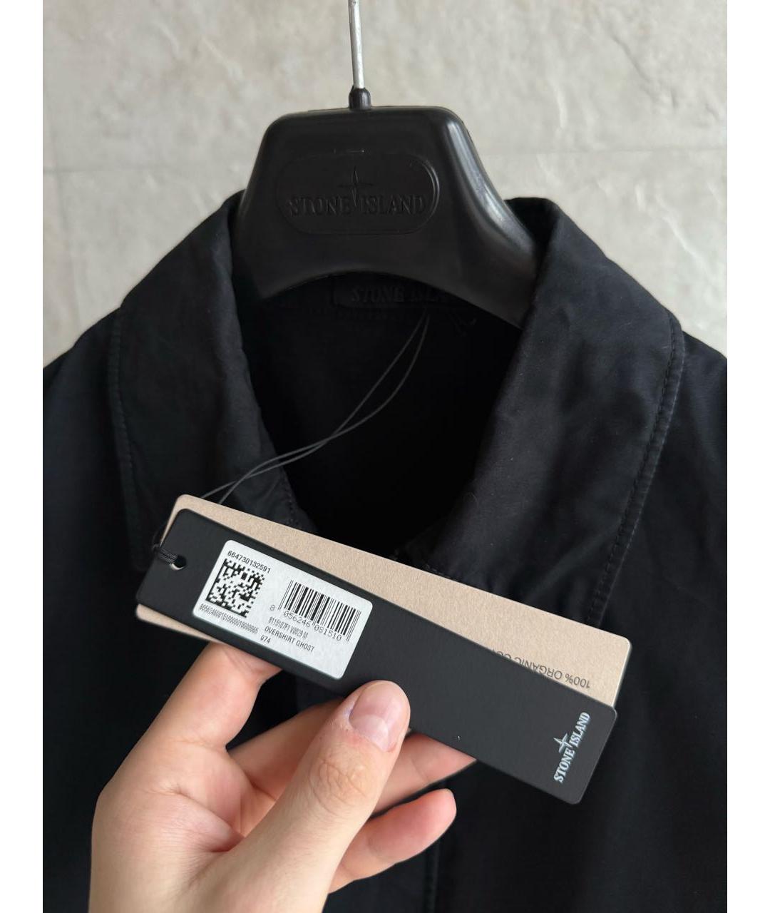 STONE ISLAND Черная хлопковая куртка, фото 3