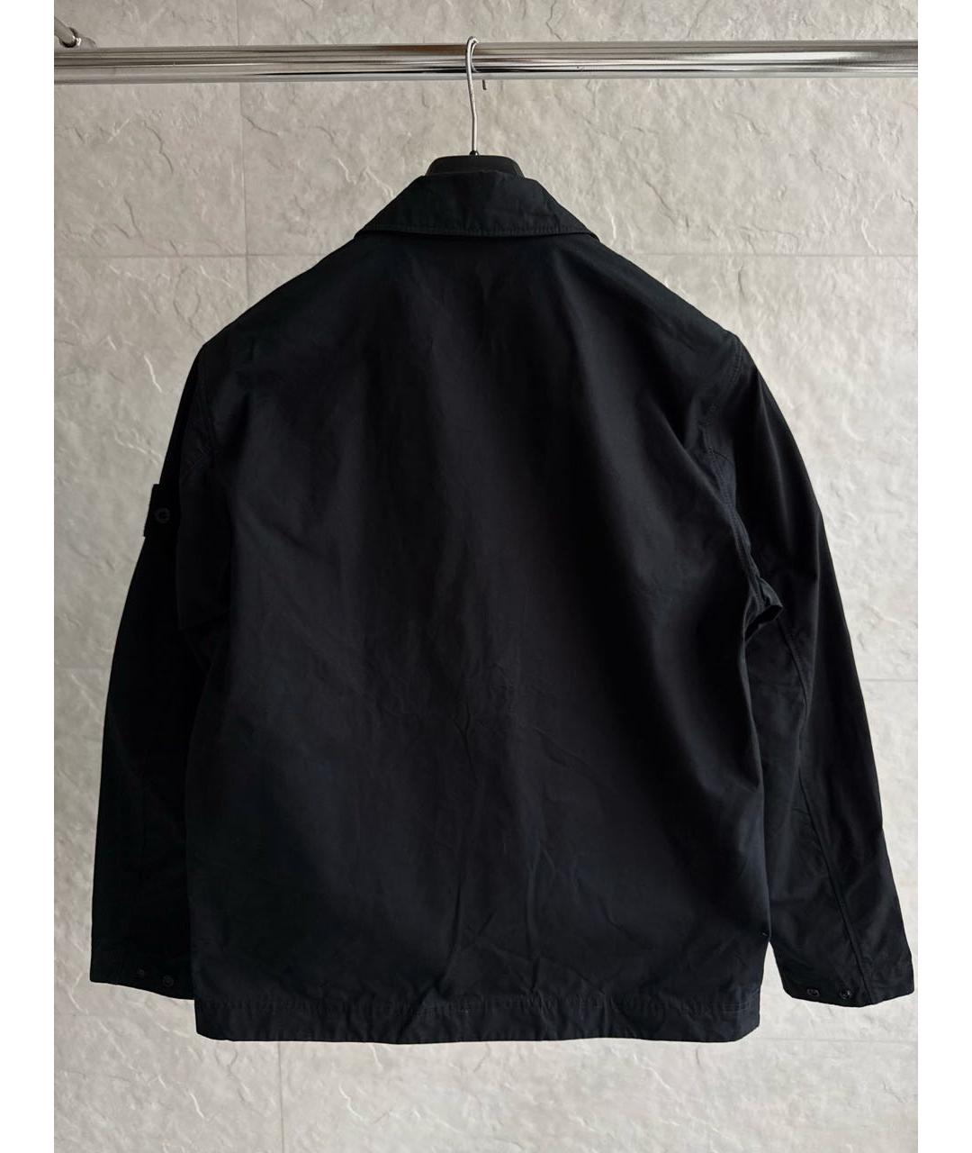 STONE ISLAND Черная хлопковая куртка, фото 8