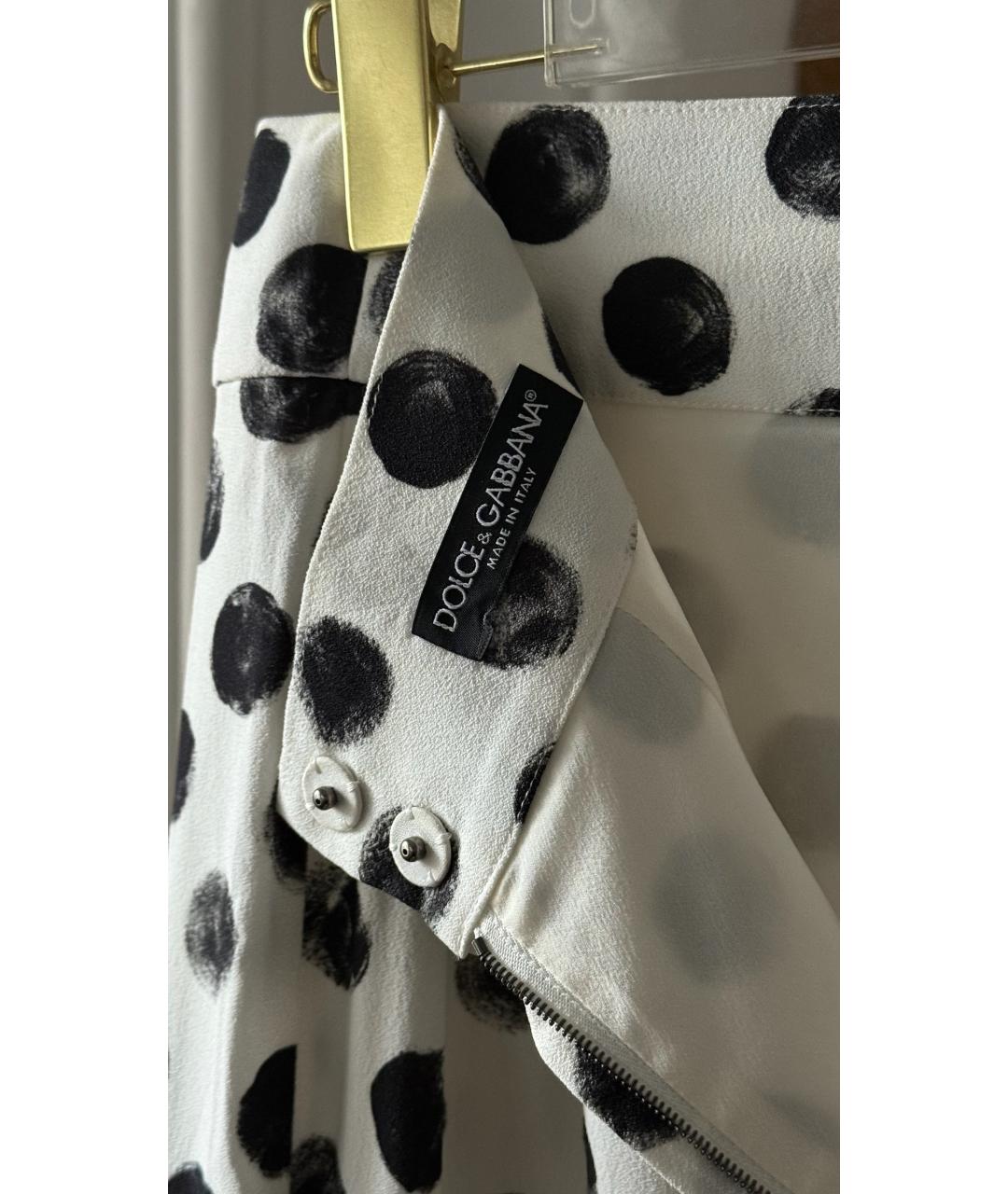 DOLCE&GABBANA Белая вискозная юбка макси, фото 4