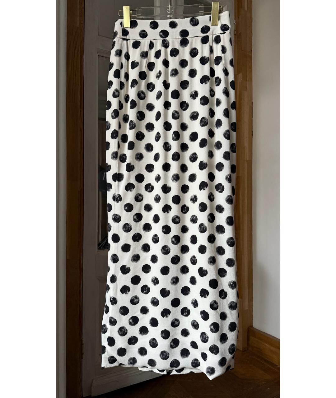 DOLCE&GABBANA Белая вискозная юбка макси, фото 6