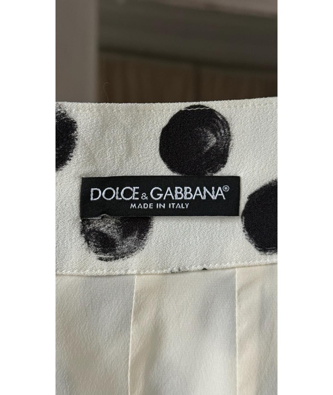 DOLCE&GABBANA Белая вискозная юбка макси, фото 3