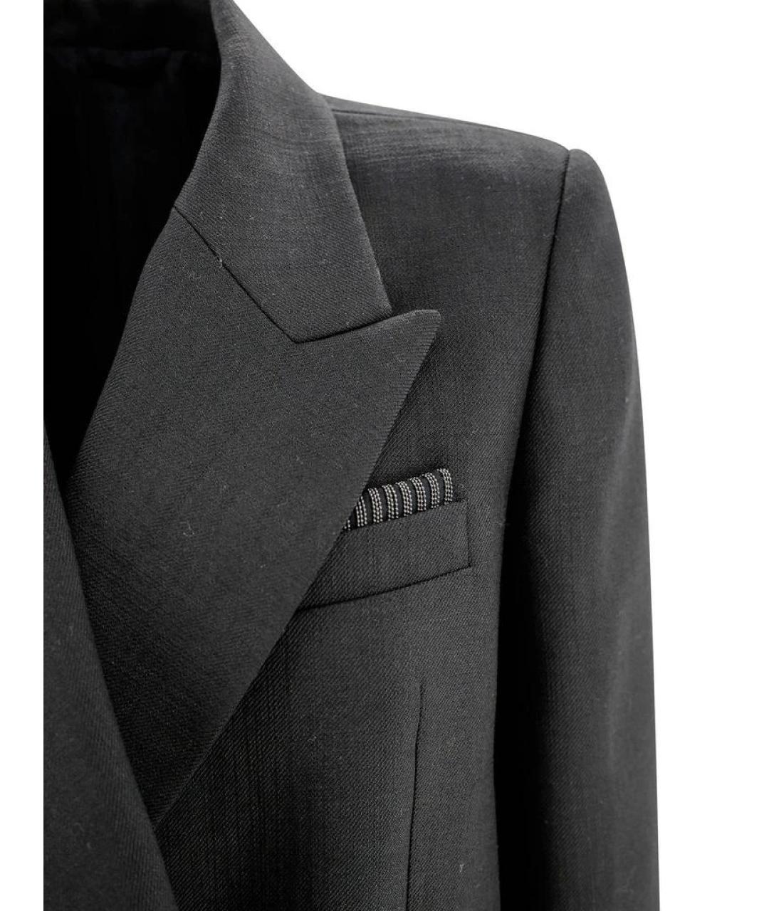 BRUNELLO CUCINELLI Черный шерстяной жакет/пиджак, фото 4